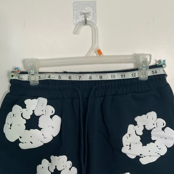 Denim Tears Black Cotton Wreath Shorts Size L NWT